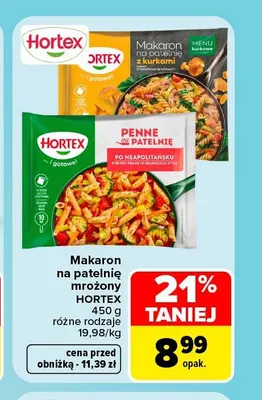 Makaron na patelnię mrożony Hortex promocja w Carrefour