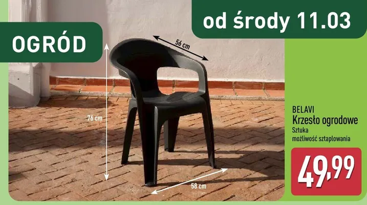 Krzesło ogrodowe promocja w Aldi