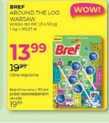 Kostka do WC Bref Around the Loo Warsaw 3-pak promocja w Drogerie Jawa