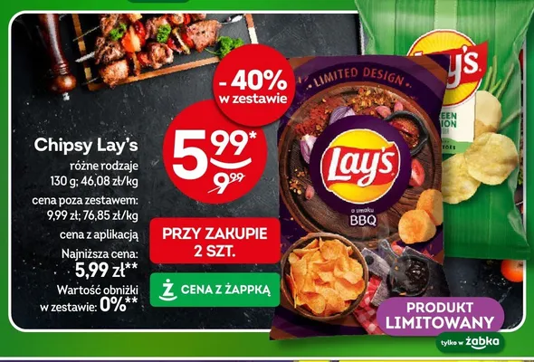 Chipsy Lay's Green Onion promocja w Żabka