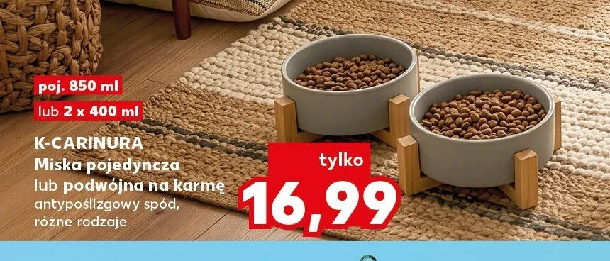 Miska pojedyncza na karmę K-Carinura promocja w Kaufland