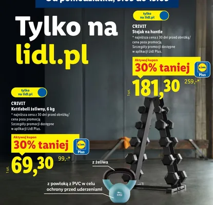 Stojak na hantle promocja w Lidl