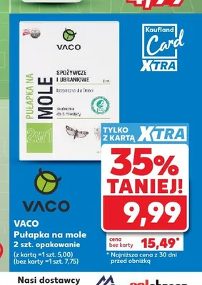 Pułapka na mole spożywcze i ubraniowe Vaco 2-pak promocja w Kaufland
