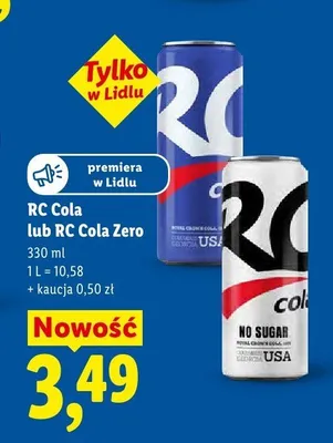 Napój RC Cola Zero promocja w Lidl