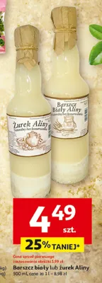 Barszcz biały lub żurek Aliny promocja w Auchan