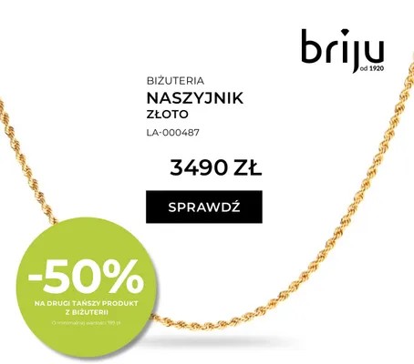 Naszyjnik złoto promocja w Briju