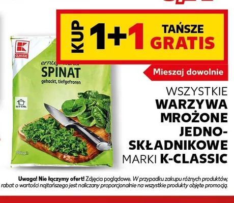 Szpinak siekany K-Classic promocja w Kaufland