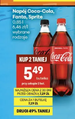 Napój gazowany Coca-Cola promocja w Delikatesy Centrum