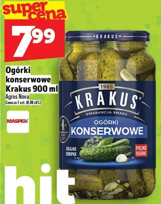 Ogórki konserwowe promocja w TOPAZ