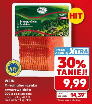 Szynka oryginalna szwarcwaldzka Wein promocja w Kaufland
