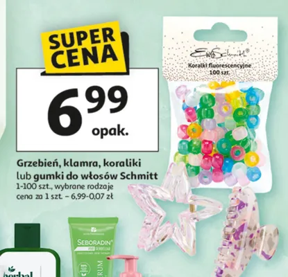 Grzebień, klamra, koraliki lub gumki do włosów promocja w Auchan