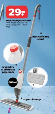 Mop ze spryskiwaczem promocja w Netto