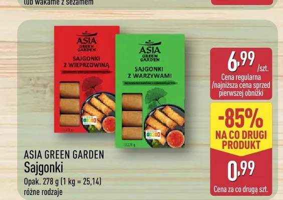 Sajgonki ASIA GREEN GARDEN promocja w Aldi