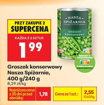 Groszek konserwowy promocja w Biedronka