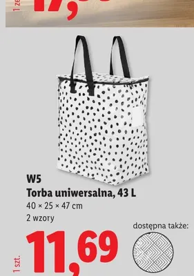 Torba uniwersalna 43 l W5 promocja w Lidl