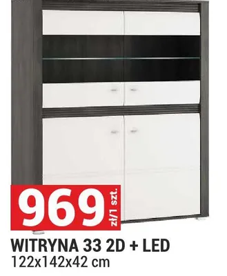 Witryna 33 2D + LED 122x142x42cm promocja w Merkury Market