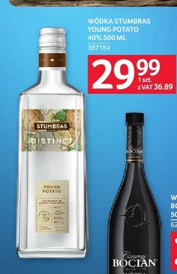 Wódka Stumbras Young Potato 40% promocja w Selgros