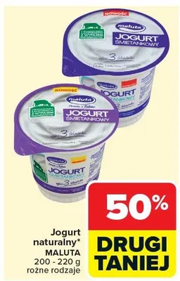Jogurt naturalny promocja w Carrefour