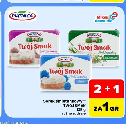 Serek śmietankowy Twój Smak naturalny Piątnica promocja w Carrefour