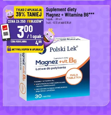 Suplement diety magnez + witamina B6 Polski Lek promocja w POLOmarket
