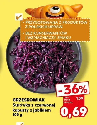 Surówka z czerwonej kapusty z jabłkiem Grześkowiak promocja w Kaufland