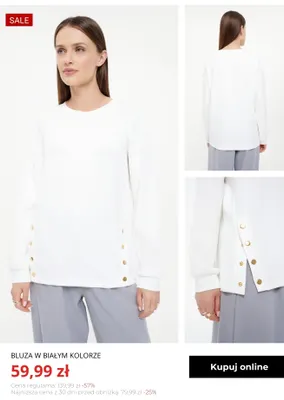 Bluza w białym kolorze Greenpoint promocja w Greenpoint