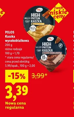 Kaszka wysokobiałkowa Pilos promocja w Lidl