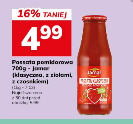 Passata pomidorowa z ziołami Jamar promocja w Hitpol