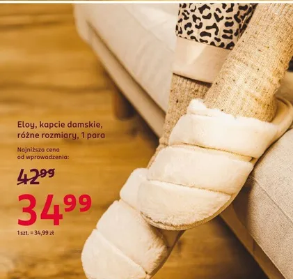 Kapcie damskie promocja w Rossmann