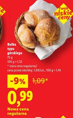 Bułka typu górskiego promocja w Lidl