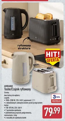 Czajnik elektryczny ryflowany Ambiano promocja w Aldi