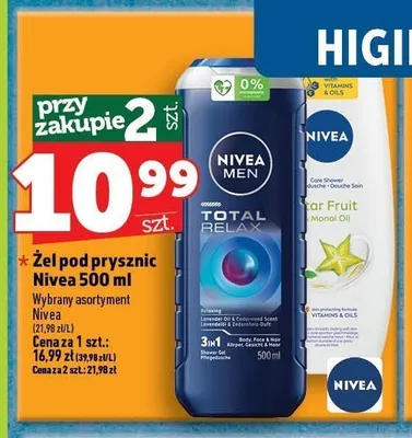 Żel pod prysznic Nivea Star Fruit promocja w TOPAZ