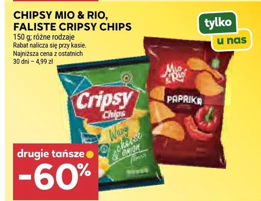 Chipsy Mio & Rio faliste Cripsy Chips promocja w Stokrotka