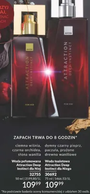 Woda perfumowana Attraction Deep Instinct dla Niej promocja w AVON