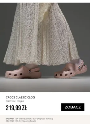 Klapki damskie Crocs Classic Clog promocja w Sizeer