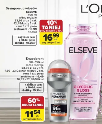 Szampon do włosów L'Oréal Paris Elseve Glycolic Gloss promocja w Carrefour