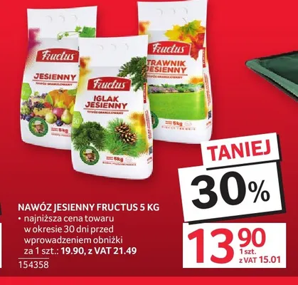 Nawóz jesienny Fructus promocja w Selgros