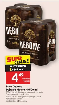 Piwo Dębowe Dojrzałe Mocne promocja w Twój Market