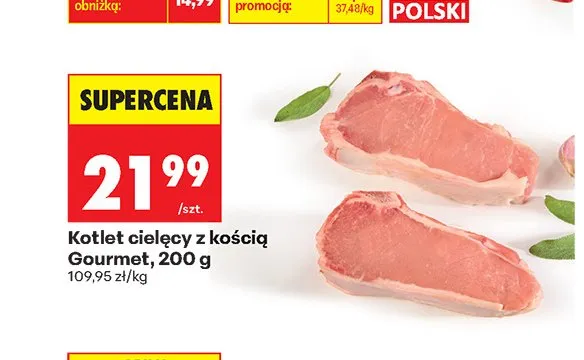 Kotlet cielęcy z kością Gourmet promocja w Biedronka