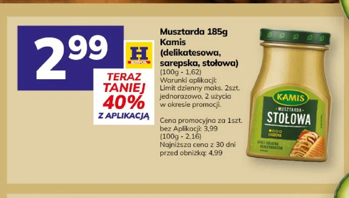 Musztarda delikatesowa Kamis promocja w Hitpol