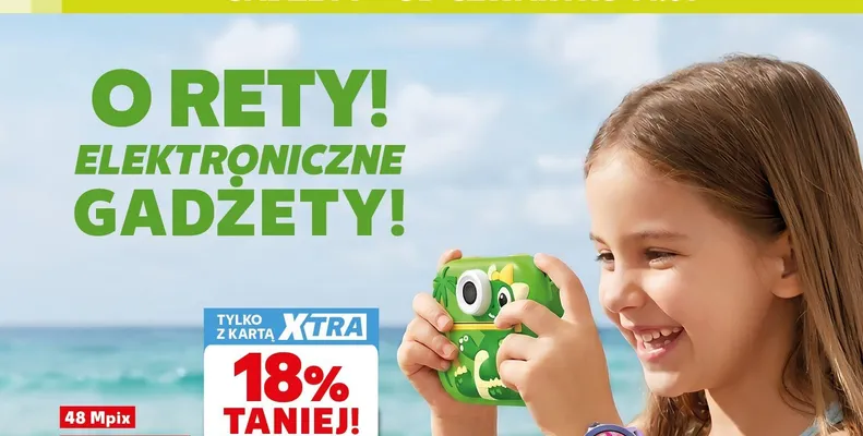 Aparat dziecięcy TRACER DinoCam 48 Mpix pamięć 128 GB promocja w Kaufland