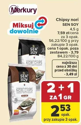 Chipsy nori Sen Soy promocja w Carrefour