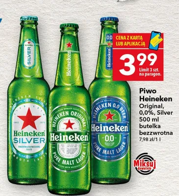 Piwo Original, 0,0%, Silver butelka bezwrotna promocja w LEWIATAN