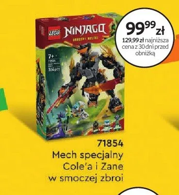 Klocki LEGO Ninjago 71854 Mech specjalny Cole'a i Zane w smoczej zbroi promocja w Dzień Dziecka