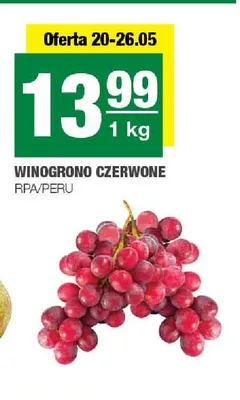 Winogrono czerwone RPA/Peru promocja w SPAR