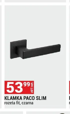 Klamka Paco Slim rozeta fit czarna promocja w Merkury Market