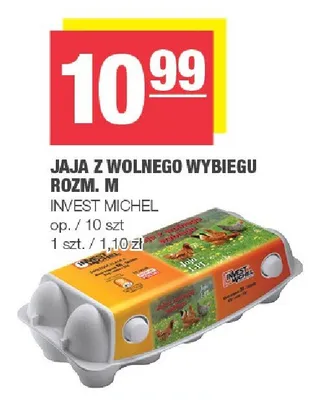 Jaja z wolnego wybiegu rozm. M Invest Michel promocja w SPAR