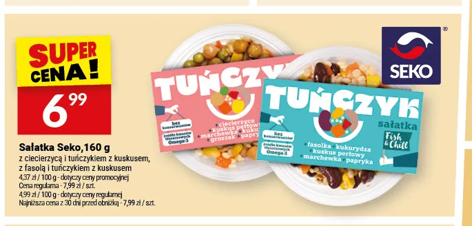 Sałatka Seko z ciecierzycą i tuńczykiem z kuskusem promocja w Twój Market