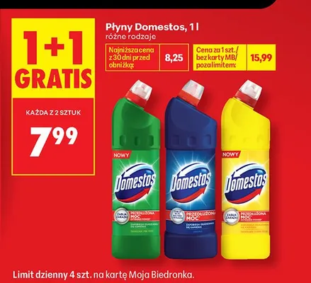 Płyn do WC Domestos Citrus promocja w Biedronka