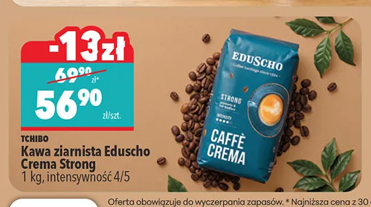 Kawa ziarnista Eduscho Crema Strong promocja w Biedronka